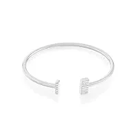 calvin klein bracelet jonc pour femme collection minimalistic metals orné de cristaux – 35000367, taille unique, acier inoxydable, pas de gemme