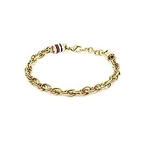 tommy hilfiger jewelry bracelet en chaîne pour homme en acier inoxidable or jaune - 2790500