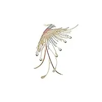 pianpian careg magnifique style ethnique coloré cubique zircon phoenix broches luxuryhigh grade animaux oiseaux corsage pins femme manteau accessoires durable