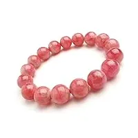 bracelet 12mm argentine rouge rhodochrosite naturelle gemstone stretch round crystal bead bracelet aaaa