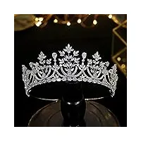 tonzn diamant diadème luxe rétro nouveau zircon cubique femmes mariage fête cheveux accessoires coiffure princesse couronne