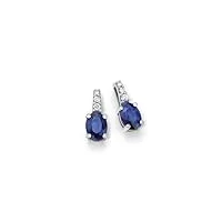 boucles d'oreilles en or et diamants avec saphirs bleu collection lumière 159 ligne iris– donnaoro dhoz9736.007, small, or blanc, saphir