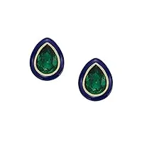 fossil boucles d'oreilles femme candy jewels pierres de verre émaillées bleu vert, ja7195710