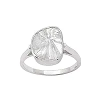 bague de fiançailles diamant polki de 0,70 ctw | argent sterling 925 (65.5)