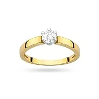 marko bague de fiançailles classique en or avec diamant 0,25 carats | or 585 14 carats | bague en or pour femme, pierre précieuse métal précieux, diamant
