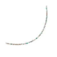 materia by matthias wagner co-37 collier ras du cou pour femme en argent 925 avec perles multicolores, gemme