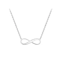 amazon essentials collier infinity en or blanc 9 carats (précédemment amazon collection)