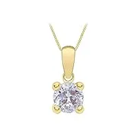 amazon essentials collier avec pendentif en or 9 carats avec pierre de naissance de juin (précédemment amazon collection)
