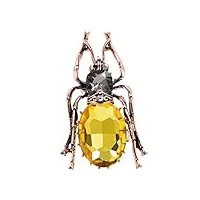 broches et pin's broches en verre big bugs pour femmes vintage style cool beetle fashion jewelry
