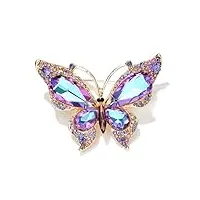 broches et pin's broches papillon en cristal brillant pour femmes grand insecte épingle élégant accessoires de mariage