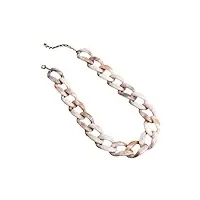 zaltas collier en acrylique fluorescent fashion collier de couleurs d'été chaîne chaîne chaîne et collier collier de la chaîne de résine acrylique beige