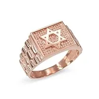 joyara bague pour femme, bracelet étoile de david juive avec or rose 9 carat