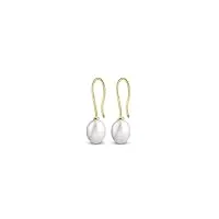 amberta allure boucles d'oreilles pendantes avec perle pour femme en or 9 carats: boucles d'oreilles avec perle 6-7 mm