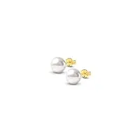 amberta allure boucles d'oreilles pour femme avec perles de culture en or 9 carats: clous d'oreilles avec perle 8-8.5 mm