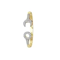 ellie rose london bracelet en or jaune 9 carats avec zircone pour bébé bn343, or 9 carats