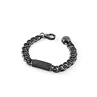 philipp plein bracelet pour homme en acier inoxydable gothic tag