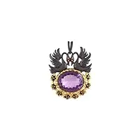 ravishing impressions collier avec pendentif en argent sterling 925 avec améthyste et grenat – bijoux plaqués or rhodié noir
