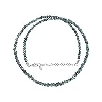 gemstone couture collier de perles en diamant bleu, bijoux en perles de pierres précieuses en argent sterling 925 faits à la main pour femmes - 50 cm