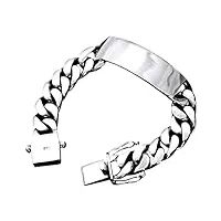 fulya bracelet en argent 925 en argent sterling rétro en argent thaï simple demi-arc lisse côté cravache chaîne braceletbracelet