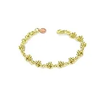 unaloe® bracelet femme caribia bracelet chaîne avec roses, bracelet argent bracelet or bijoux hypoallergéniques bijoux femme cadeau maman fille, argent sterling argent or jaune