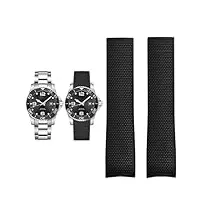 fkimkf bracelet de montre pour longines comas diving series l37814 l3.781 mécanique homme bracelet en caoutchouc 21 mm, 19mm, agate