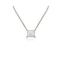 knsam collier or rose 18 carats, pendentif opale solitaire, bijoux personnalisés pour femme, cadeau anniversaire noël