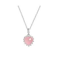 temkin collier cristaux de guérison en cristal rose naturel collier pendentif coeur colliers bijoux à quartz pour femmes filles dames collier pour femmes