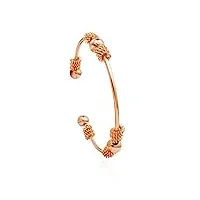 gloyer bracelet à double perle géométrique en or rose, bracelet européen et américain rétro ouvert en forme de c, 8,2, perle, 8.2, perle