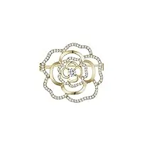 camellia brooch women's design sense suit clothes accessories pins (color : a, size brooch (color : gold, size