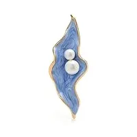 women's meta shell flower brooches for women office party brooch pins gifts brooches for women (color : blue, size : 2.24 inch)