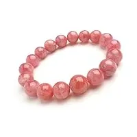 bracelet 11mm naturel rouge rhodochrosite pierre précieuse cristal stretch perle ronde mode femme bracelet aaaa