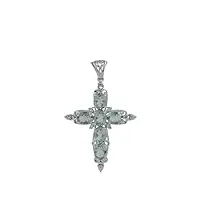 silcasa collier avec pendentif en forme de croix en améthyste verte en pierre précieuse naturelle pour femmes et filles - vintage - bijou gothique médiéval