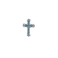 silcasa topaze bleue, pierre précieuse naturelle, pendentif en forme de croix, bijoux bohème, gothique, cadeaux pour hommes, garçons, femmes, collier religieux chrétien
