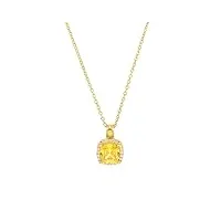 s.oliver collier avec pendentif en argent sterling 925 pour femme - avec zircone synthétique - 42 + 3 cm - doré - livré dans une boîte cadeau - 2037830, zircone cubique