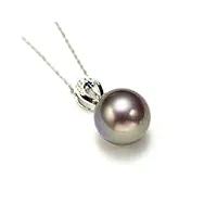 gerrit pendentif perle de tahiti pour femme collier de perles noires en or 18k bijoux de mode pour femmes 10-11mm pour les fêtes de fin d'année