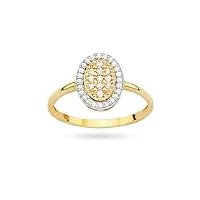 marko bague pour femme en or jaune avec diamants de 0,20 carats | or 585 14 carats | bague en or pour femme, pierre précieuse métal précieux, diamant