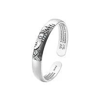 hixswnu bracelet bracelet réel s999 argent sterling hommes femmes bouddha portrait coeur sutra luxe bijoux 2023