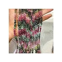 for la 4x5mm tourmaline colorée perles naturelles abacus accessoires pierre semi-précieuse collier en cristal bracelet boucle d'oreille perle coupée zhoukesm