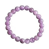 haoduoo bracelet 8.5mm violet oeil de chat pierre naturelle kunzite cristal rond perle bracelet aaaaa
