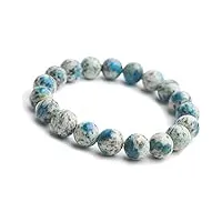 haoduoo bracelet 11mm naturel granit azurite k2 gemme cristal perle ronde bracelet aaaa