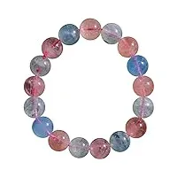 haoduoo bracelet 11.5mm naturel coloré morganite gemme cristal perle ronde femmes bracelet aaaa