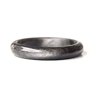 haoduoo bracelet véritable argent naturel gris obsidienne pierre gemme cristal mode bracelet jonc rond diamètre intérieur 63mm (color : gray)