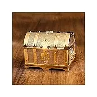 noaled boîte de rangement grande boîte à bijoux pour femmes, organisateur de montre en miroir, collier, bague, boucle d'oreille, coffret cadeau verrouillable, boîte à bijoux en bois