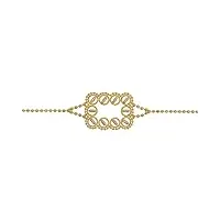 satfale jewellers bracelet en or jaune véritable 22 carats certifié estampillé élégant pour femme/fille, or jaune, pas de gemme