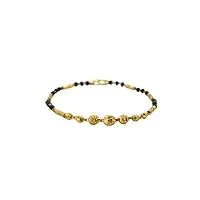 satfale jewellers bracelet en or jaune véritable 22 carats certifié estampillé pour femme/fille, or jaune, pas de gemme