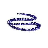 rvblrdse natural stone pendant collier de perles rondes en cristal de pierre précieuse de lapis lazuli naturel véritable 4mm-10mm