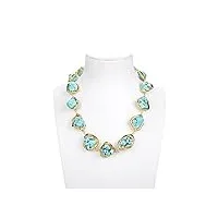 axhnguqb colliers pour femme bijoux 18 pouces freeform blue turquoise avec collier pépite for femme
