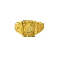 satfale jewellers bague pour homme en or jaune 22 carats avec motif de piques, or jaune, aucune pierre précieuse