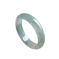zyoqyg bracelet jonc en jade naturel, véritable jade glacé, fleurs flottantes, cristal clair, convient pour les femmes, 60, pierre, jade de grade a