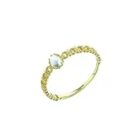 stfery alliance en or 18 carats pour femme - ovale - pierre de lune - bague de fiançailles, pierre de lune